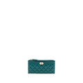 CHANEL BOY ZIP POUCH LAMBSKIN GREEN LGHW