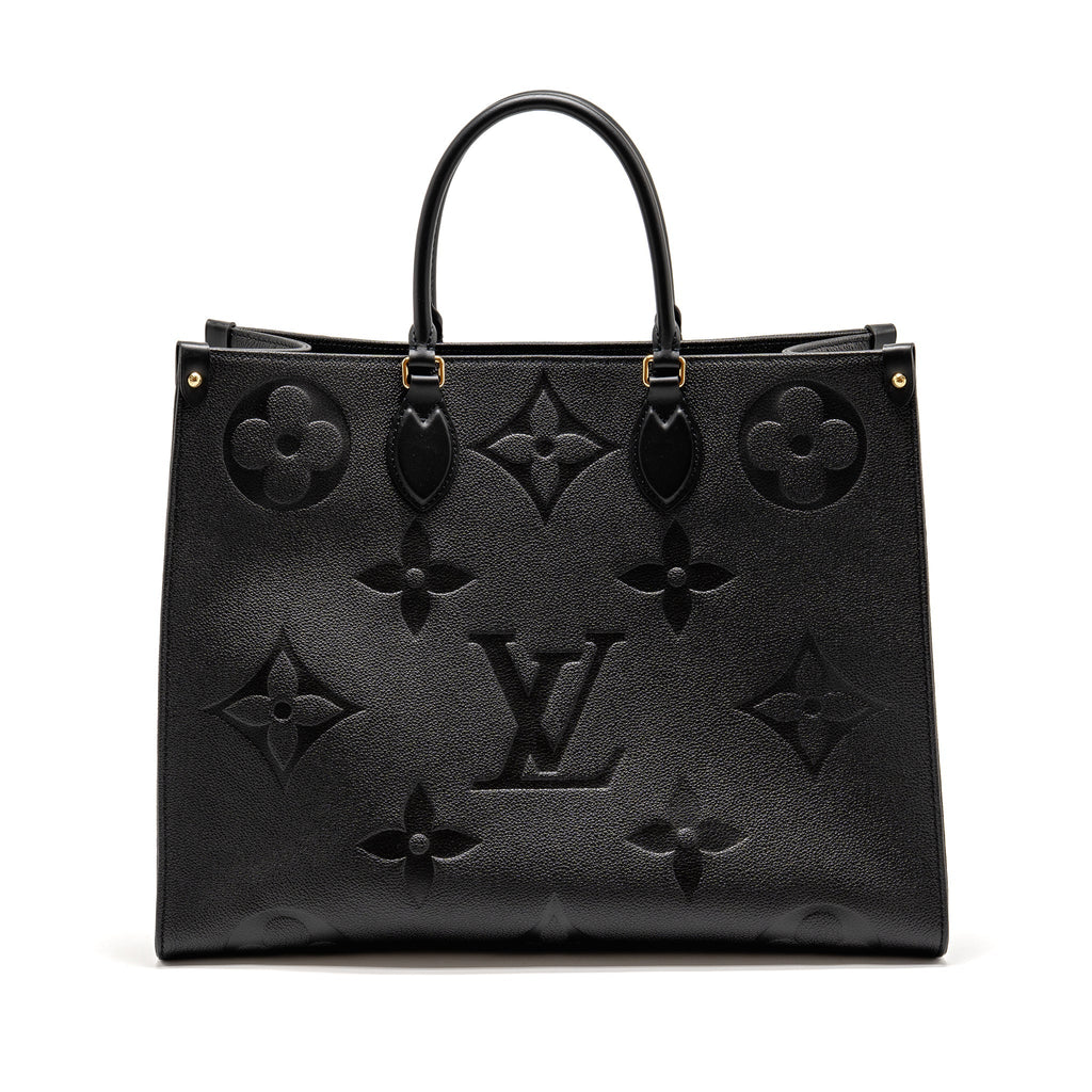 LOUIS VUITTON ONTHEGO GM MONOGRAM EMPREINTE LEATHER BLACK GHW