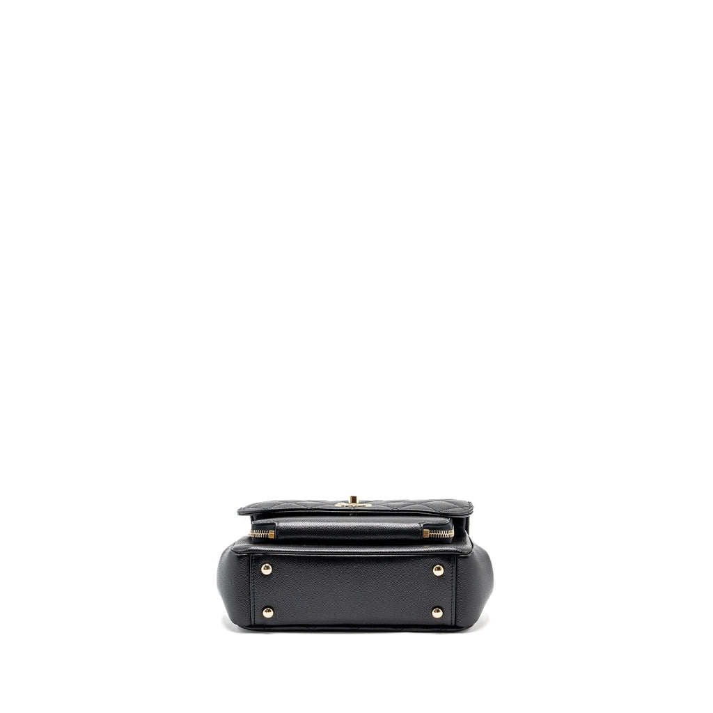 CHANEL MEDIUM BUSINESS AFFINITY CAVIAR BLACK LGHW (MICROCHIP)