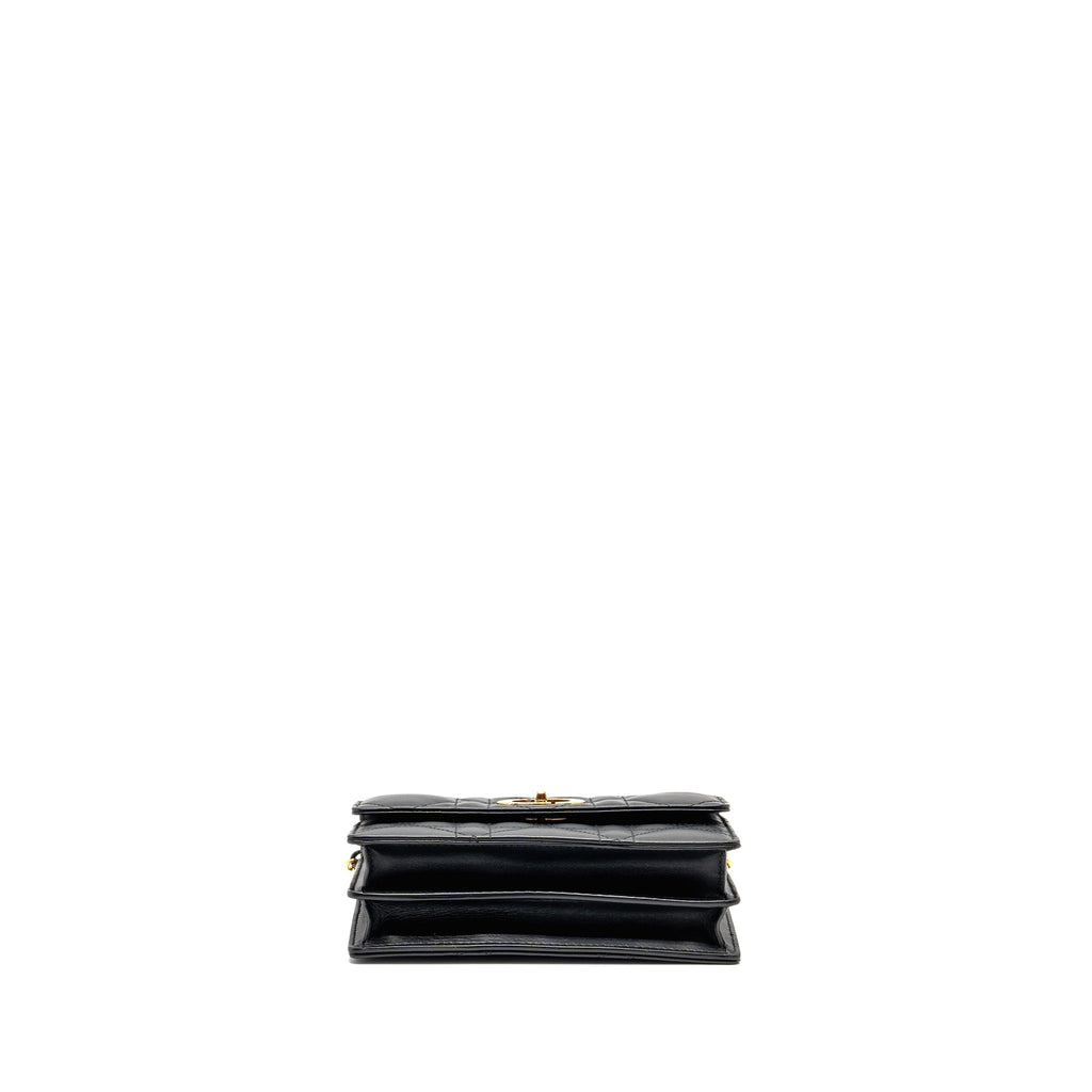 DIOR MISS CARO MINI BAG WITH CHAIN LAMBSKIN BLACK MULTICOLOUR HARDWARE