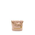 CHANEL MINI 22 BAG SHINY CALFSKIN PINK GHW (MICROCHIP)