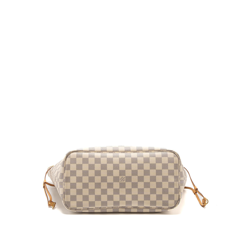 LOUIS VUITTON NEVERFULL MM DAMIER AZUR CANVAS GHW