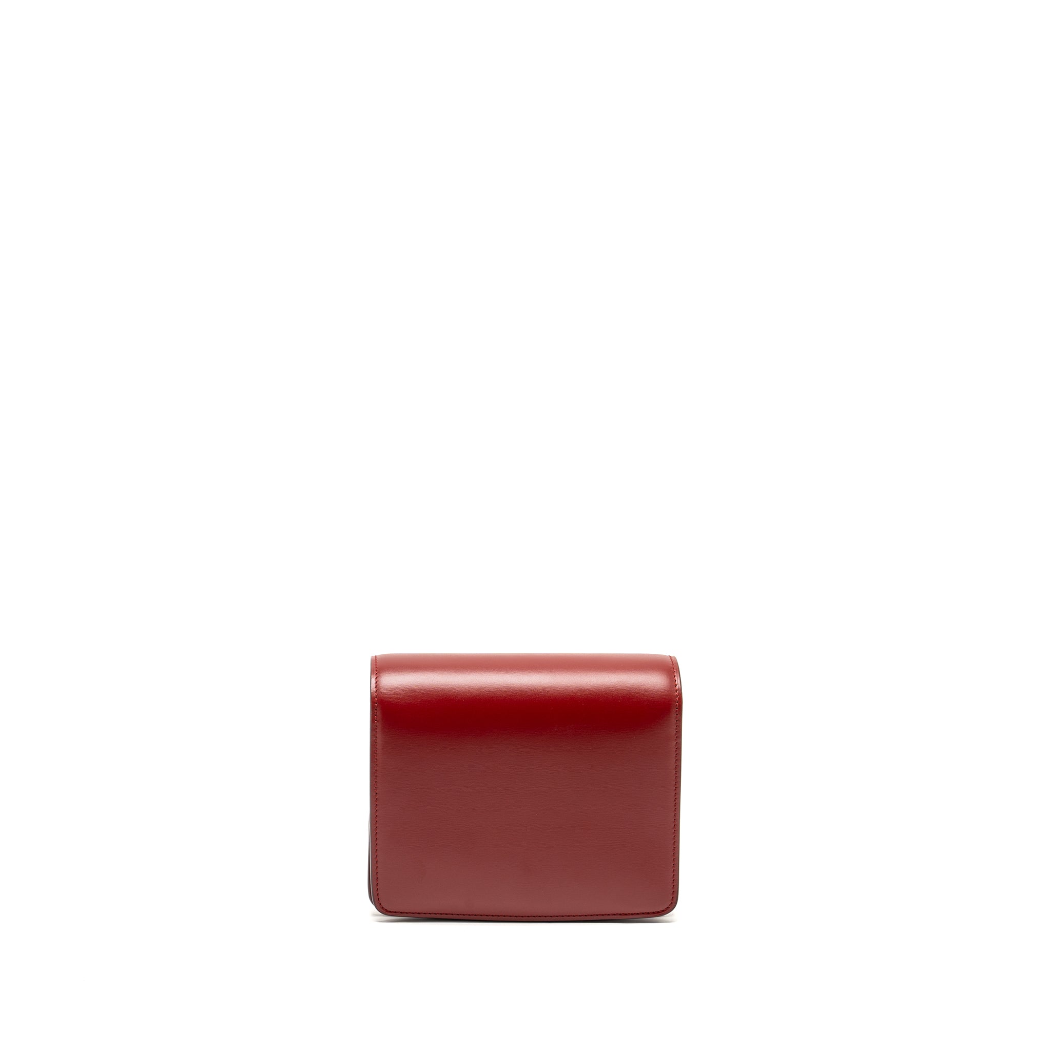 CELINE MINI CLASSIC BOX BAG CALFSKIN RED GHW