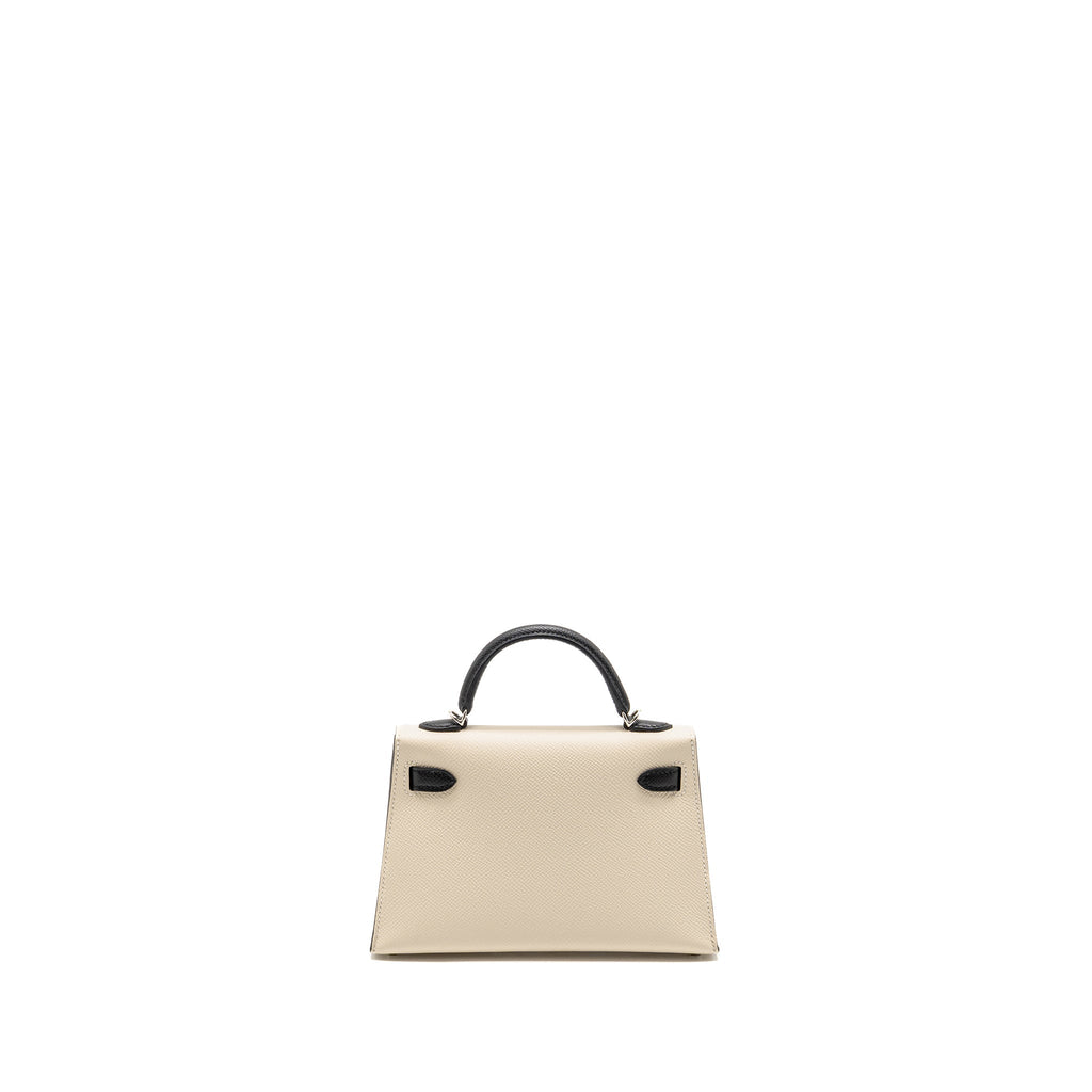 HERMES MINI KELLY II EPSOM CRAIE / BLACK SHW