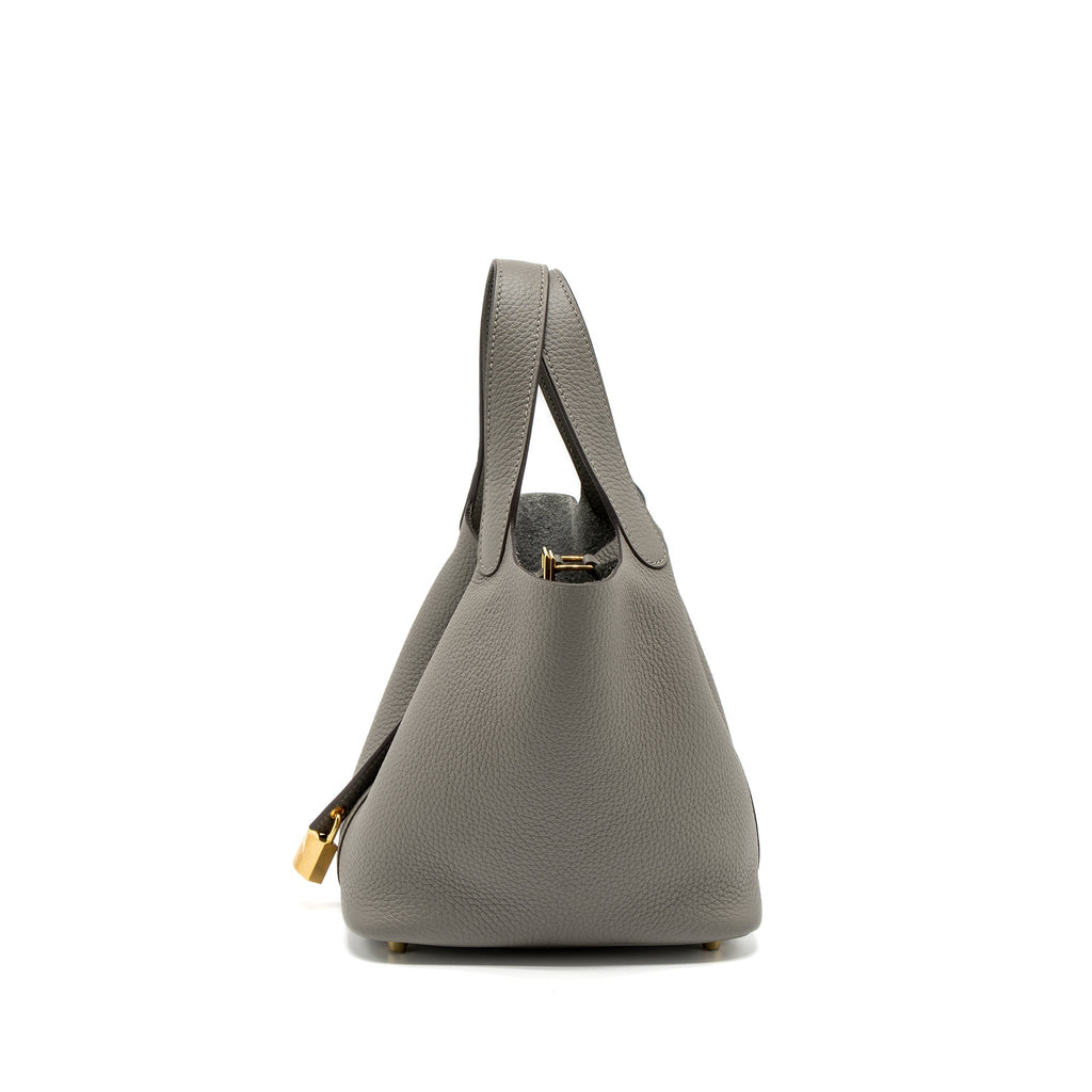 HERMES PICOTIN 18 CLEMENCE GRIS MEYER GHW