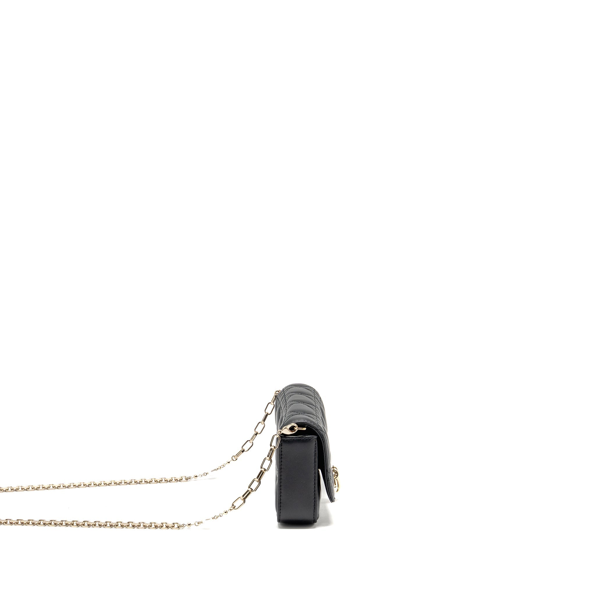 DIOR MY DIOR - DIOR TALK PHONE POUCH LAMBSKIN BLACK LGHW