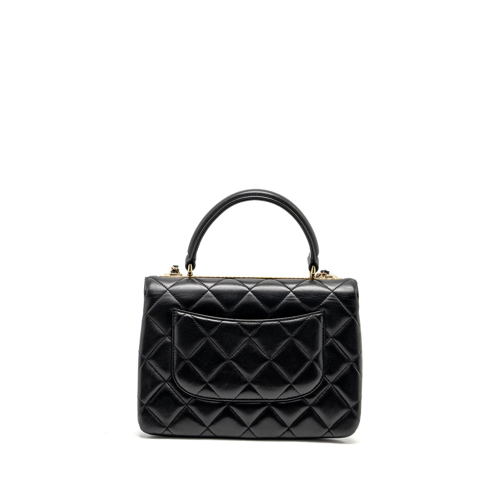 CHANEL SMALL TRENDY CC FLAP BAG LAMBSKIN BLACK GHW