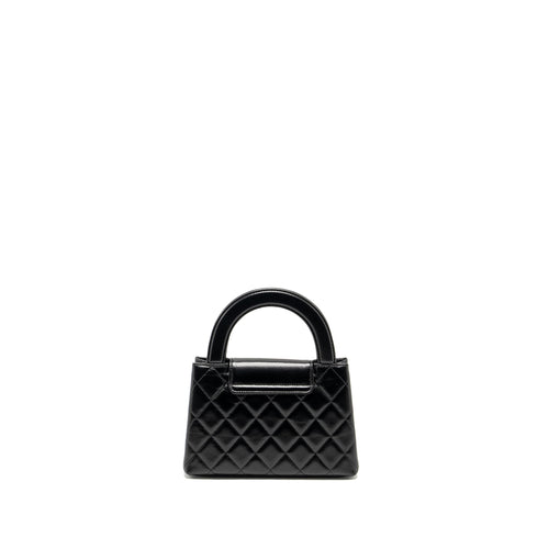 CHANEL MINI KELLY SHOPPING TOTE BAG CALFSKIN BLACK GHW (MICROCHIP)