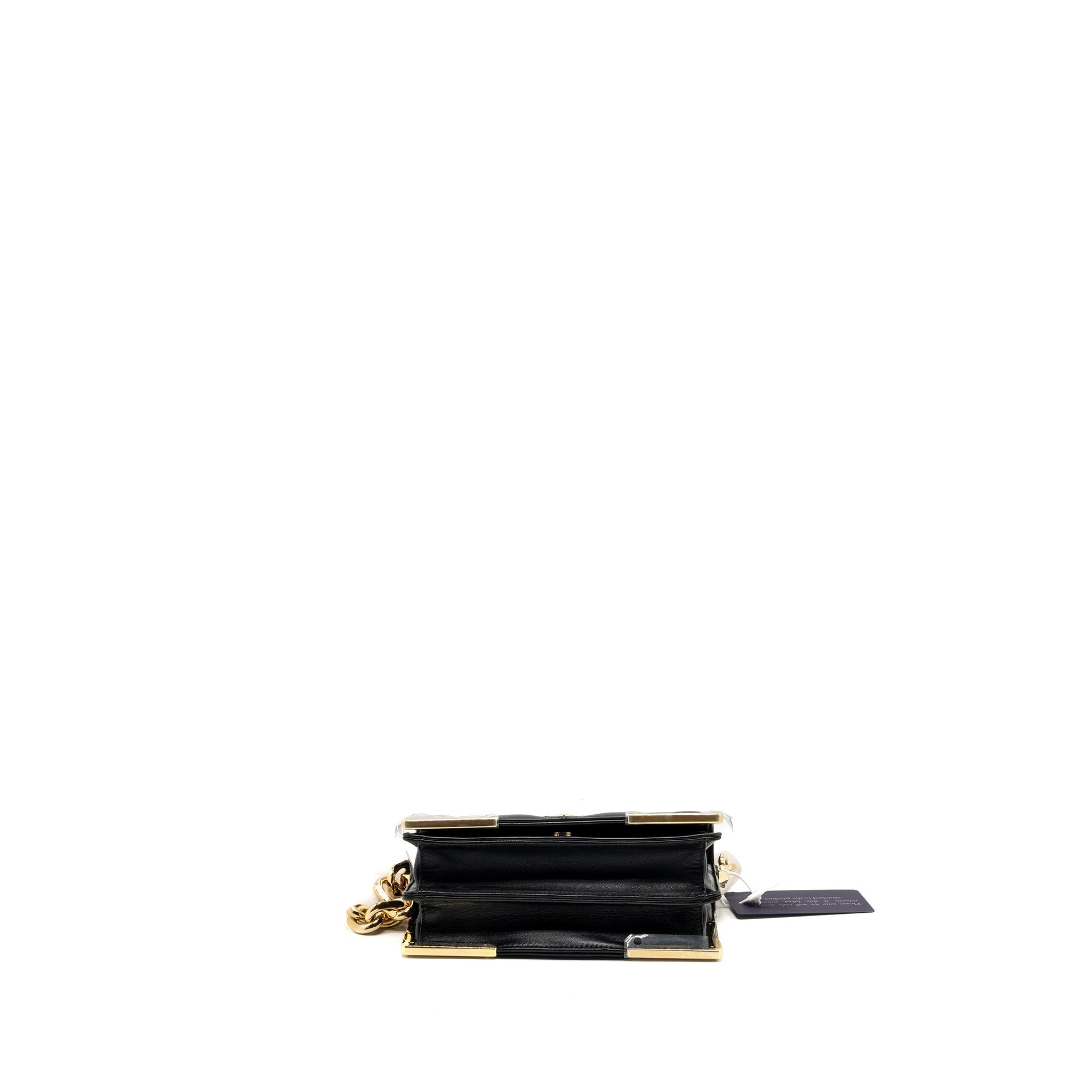 PRADA SHOULDER BAG QUILTED NAPPA LEATHER BLACK GHW