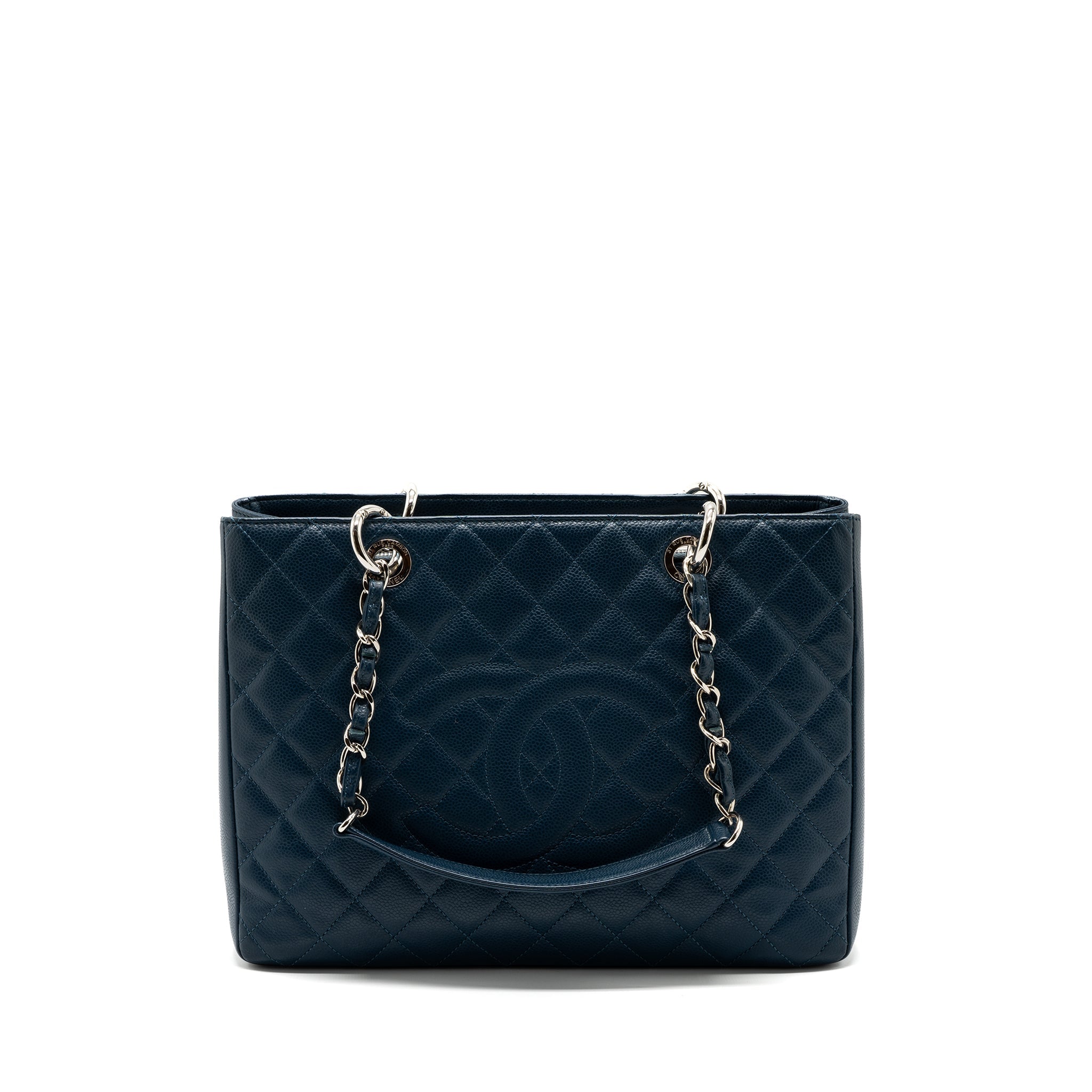 CHANEL GRAND SHOPPING TOTE/ GST CAVIAR DARK BLUE SHW