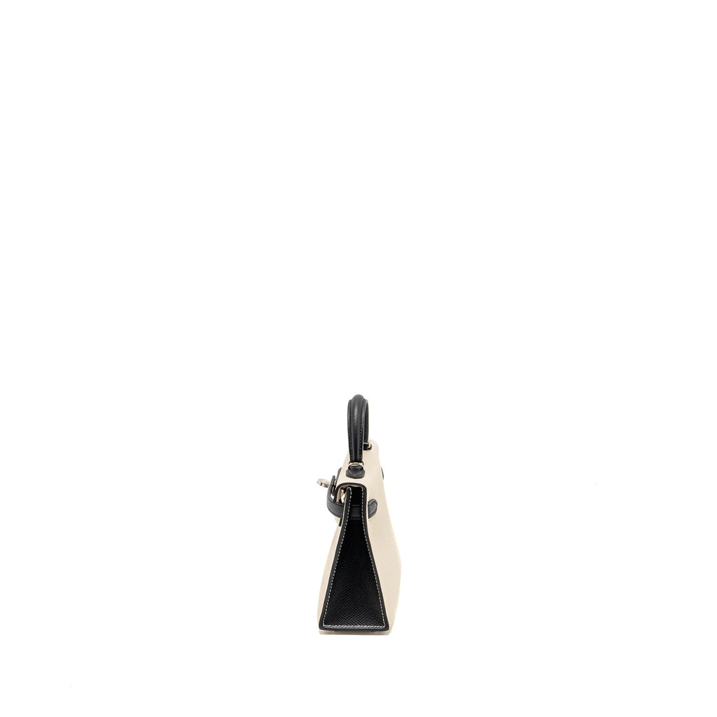 HERMES MINI KELLY II EPSOM CRAIE / BLACK SHW