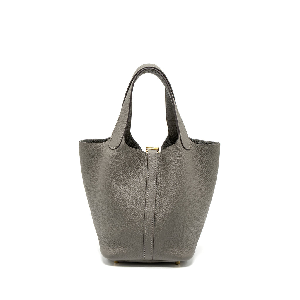 HERMES PICOTIN 18 CLEMENCE GRIS MEYER GHW