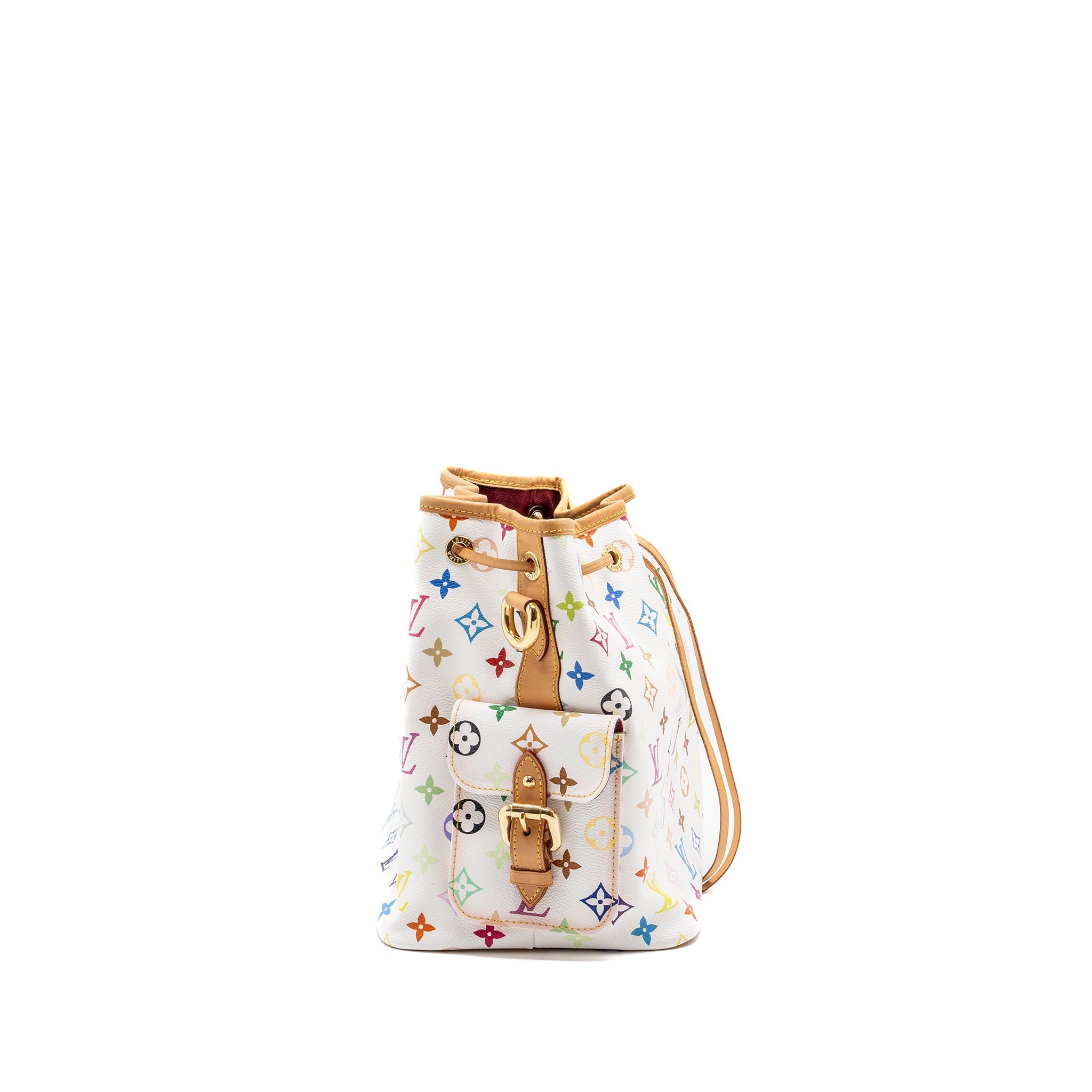 LOUIS VUITTON VINTAGE PETIT NOE SHOULDER BAG MULTICOLOUR MONOGRAM CANVAS WHITE GHW