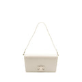 CELINE TRAPEZE TRIOMPHE SHOULDER BAG SHINY CALFSKIN WHITE SHW