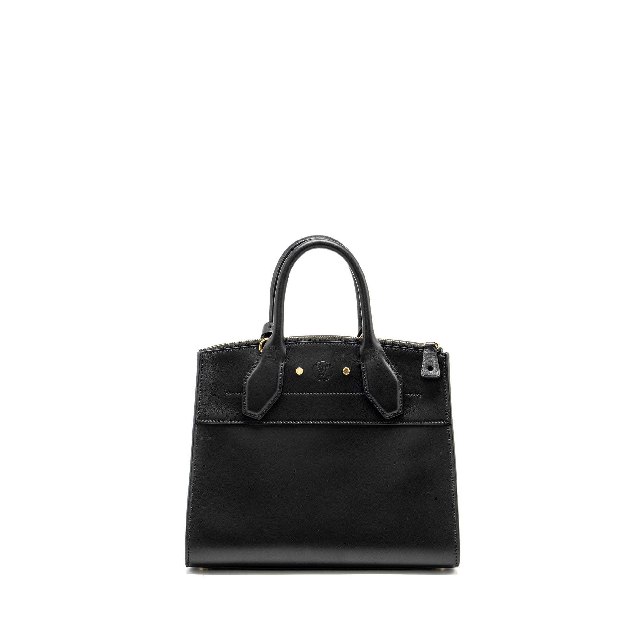 LOUIS VUITTON CITY STEAMER PM GRAINED CALFSKIN BLACK GHW