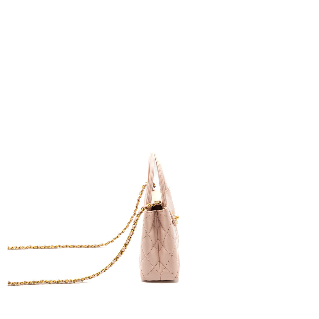 CHANEL 23K MINI SHOPPING BAG CALFSKIN LIGHT PINK GHW(MICROCHIP)