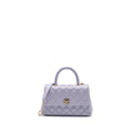 CHANEL SMALL COCO HANDLE CAVIAR LIGHT PURPLE LGHW (MICROCHIP)