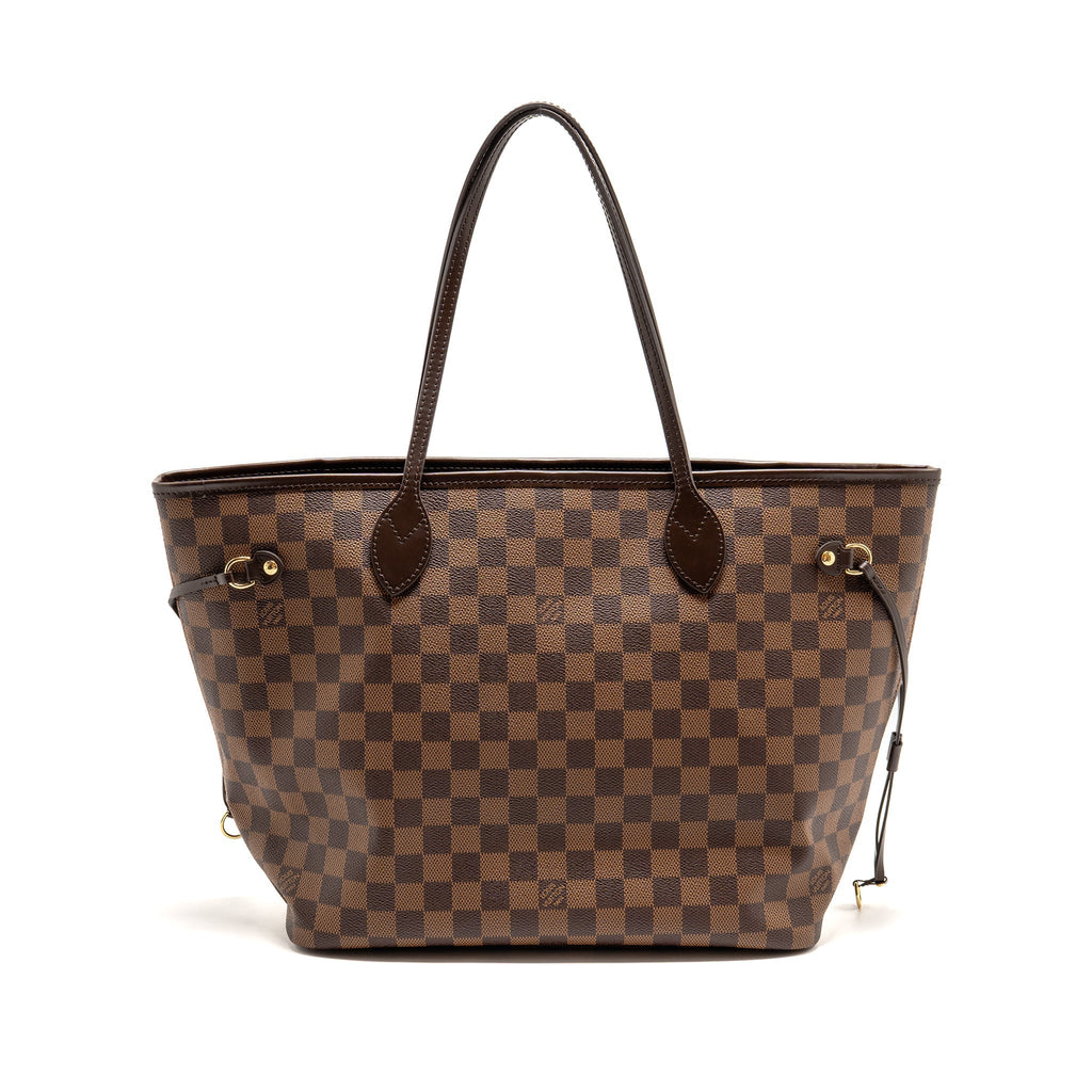 LOUIS VUITTON NEVERFULL MM DAMIER EBENE CANVAS GHW