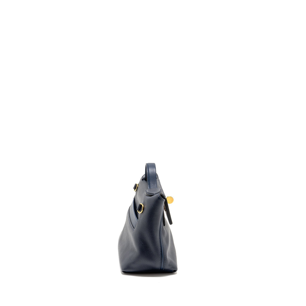 HERMES MINI 2424 24/24-21 BAG EVERCOLOR BLUE NUIT GHW
