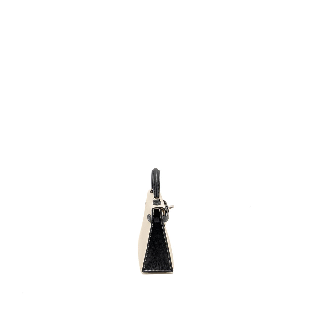 HERMES MINI KELLY II EPSOM CRAIE / BLACK SHW