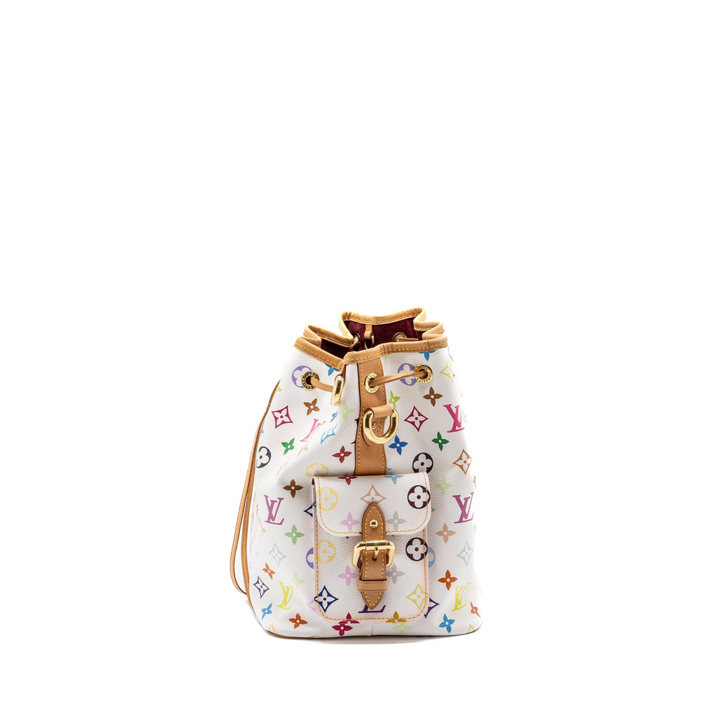 LOUIS VUITTON VINTAGE PETIT NOE SHOULDER BAG MULTICOLOUR MONOGRAM CANVAS WHITE GHW