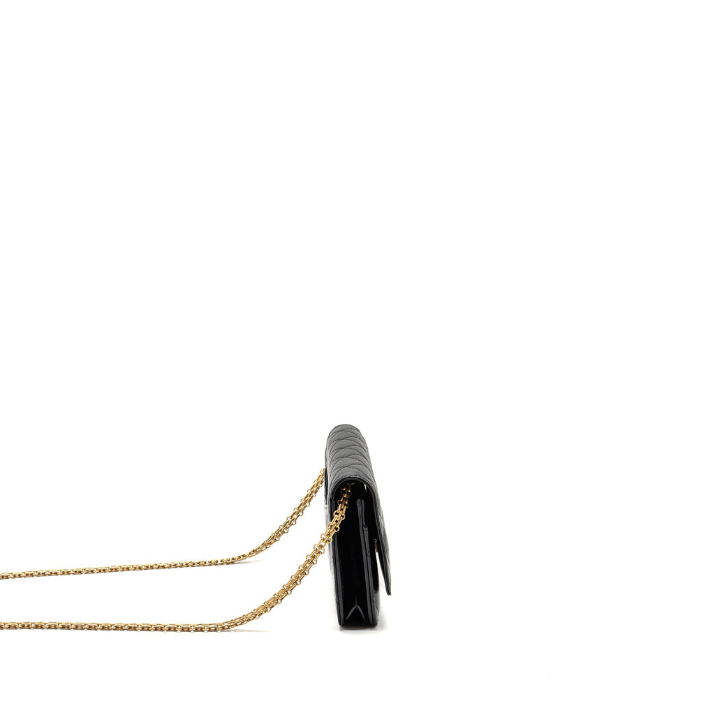 CHANEL 2.55 REISSUE WALLET ON CHAIN LAMBSKIN BLACK GHW (MICROCHIP)
