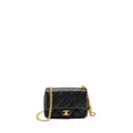 CHANEL COCO LOVE FLAP BAG WITH ADJUSTABLE CHAIN CAVIAR BLACK GHW (MICROCHIP)