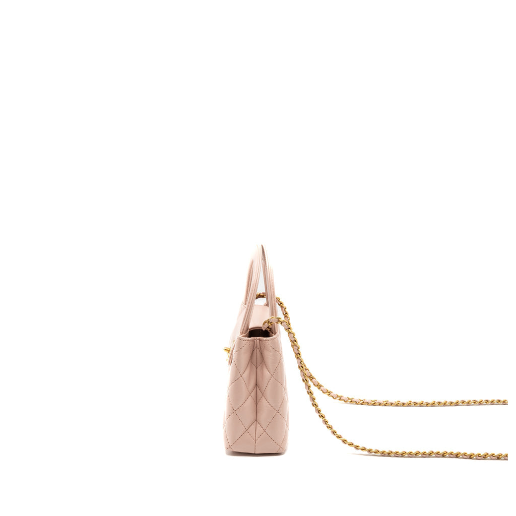 CHANEL 23K MINI SHOPPING BAG CALFSKIN LIGHT PINK GHW(MICROCHIP)