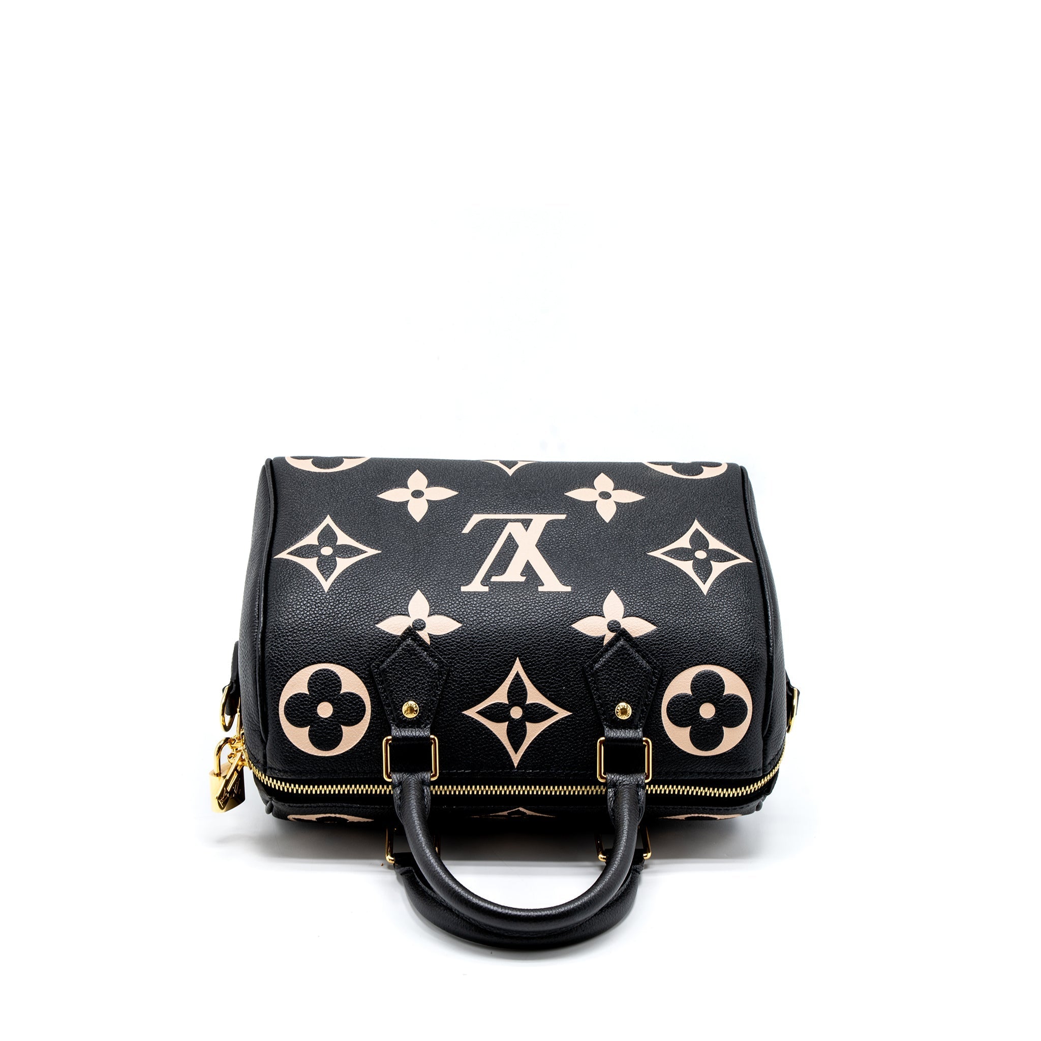 LOUIS VUITTON SPEEDY BANDOULIERE 25 BICOLOUR MONOGRAM EMPREINTE GHW (NEW VERSION)