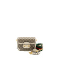 GUCCI MINI HOURSEBIT 1955 BAG GG SUPREME CANVAS/LEATHER GHW