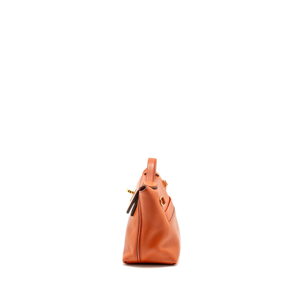 HERMES MINI 24/24 2424-21 BAG EVERCOLOR/ SWIFT TERRE/ CAPUCINE / ANEMONE GHW