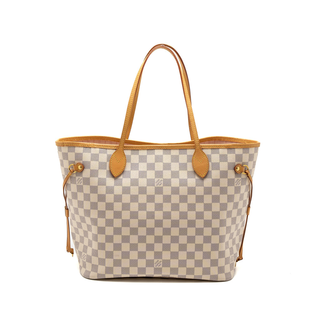 LOUIS VUITTON NEVERFULL MM DAMIER AZUR CANVAS GHW