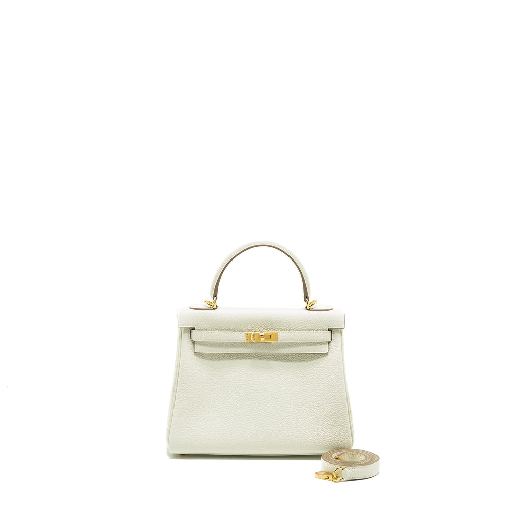 HERMES KELLY25 TOGO MUSHROOM GHW
