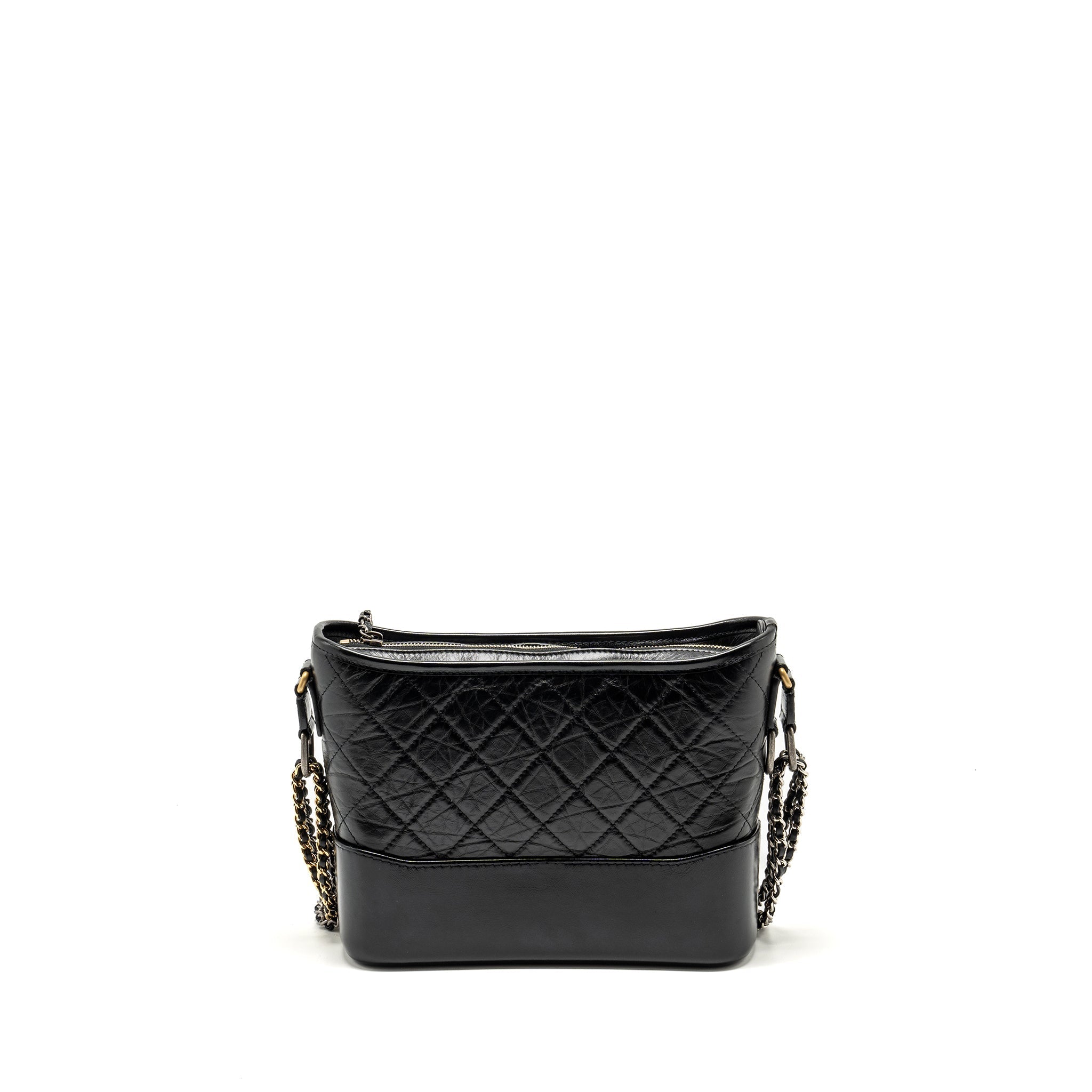 CHANEL NEW MEDIUM GABRIELLE HOBO BAG CALFSKIN BLACK MULTICOLOUR HARDWARE (MICROCHIP)
