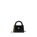 CHANEL 23K MINI SHOPPING TOTE CALFSKIN BLACK GHW(MICROCHIP)