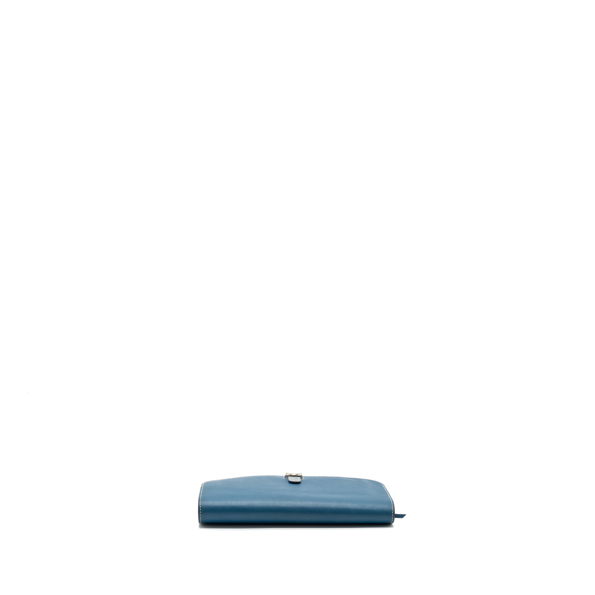 HERMES DOGON COMPACT WALLET SWIFT BLUE SHW