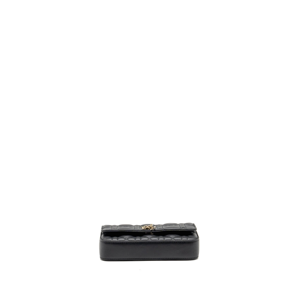 DIOR MY DIOR - DIOR TALK PHONE POUCH LAMBSKIN BLACK LGHW