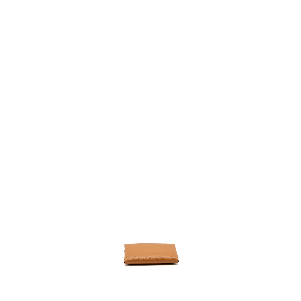 HERMES CALVI CARDHOLDER EPSOM GOLD SHW
