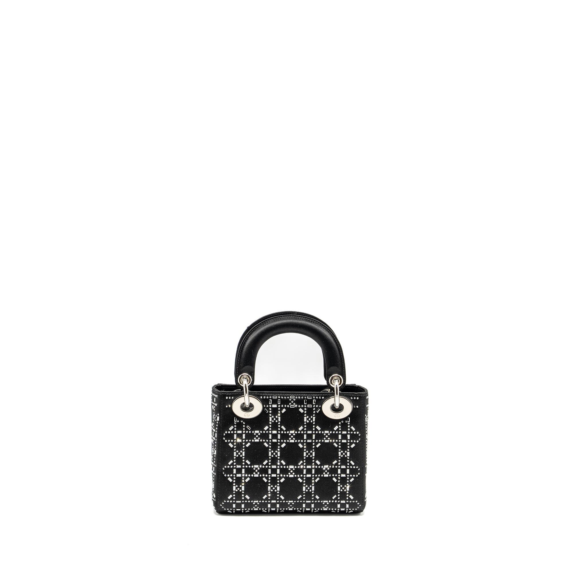 DIOR MINI LADY DIOR STAIN CRYSTAL BLACK SHW