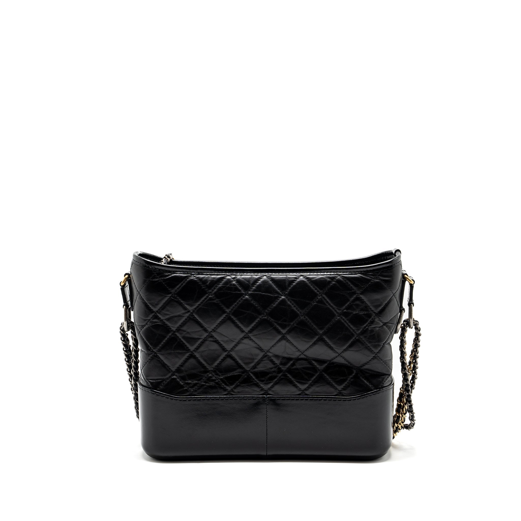CHANEL MEDIUM GABRIELLE HOBO BAG AGED CALFSKIN BLACK MULTICOLOUR HARDWARE