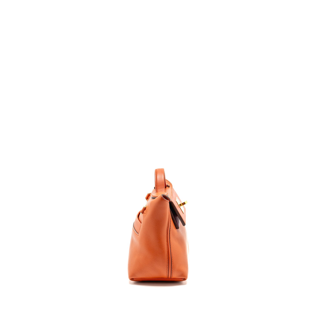 HERMES MINI 24/24 2424-21 BAG EVERCOLOR/ SWIFT TERRE/ CAPUCINE / ANEMONE GHW