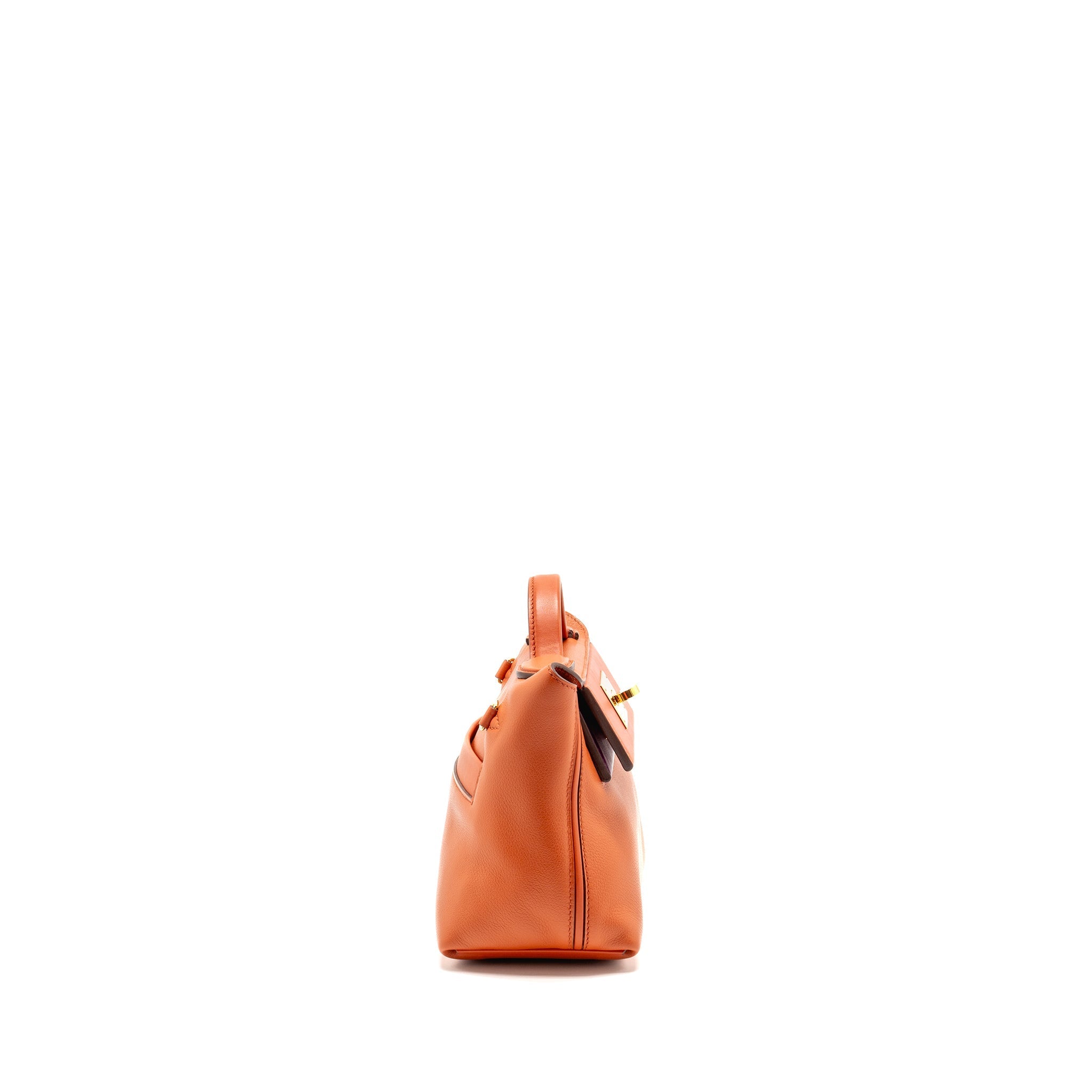 HERMES MINI 24/24 2424-21 BAG EVERCOLOR/ SWIFT TERRE/ CAPUCINE / ANEMONE GHW