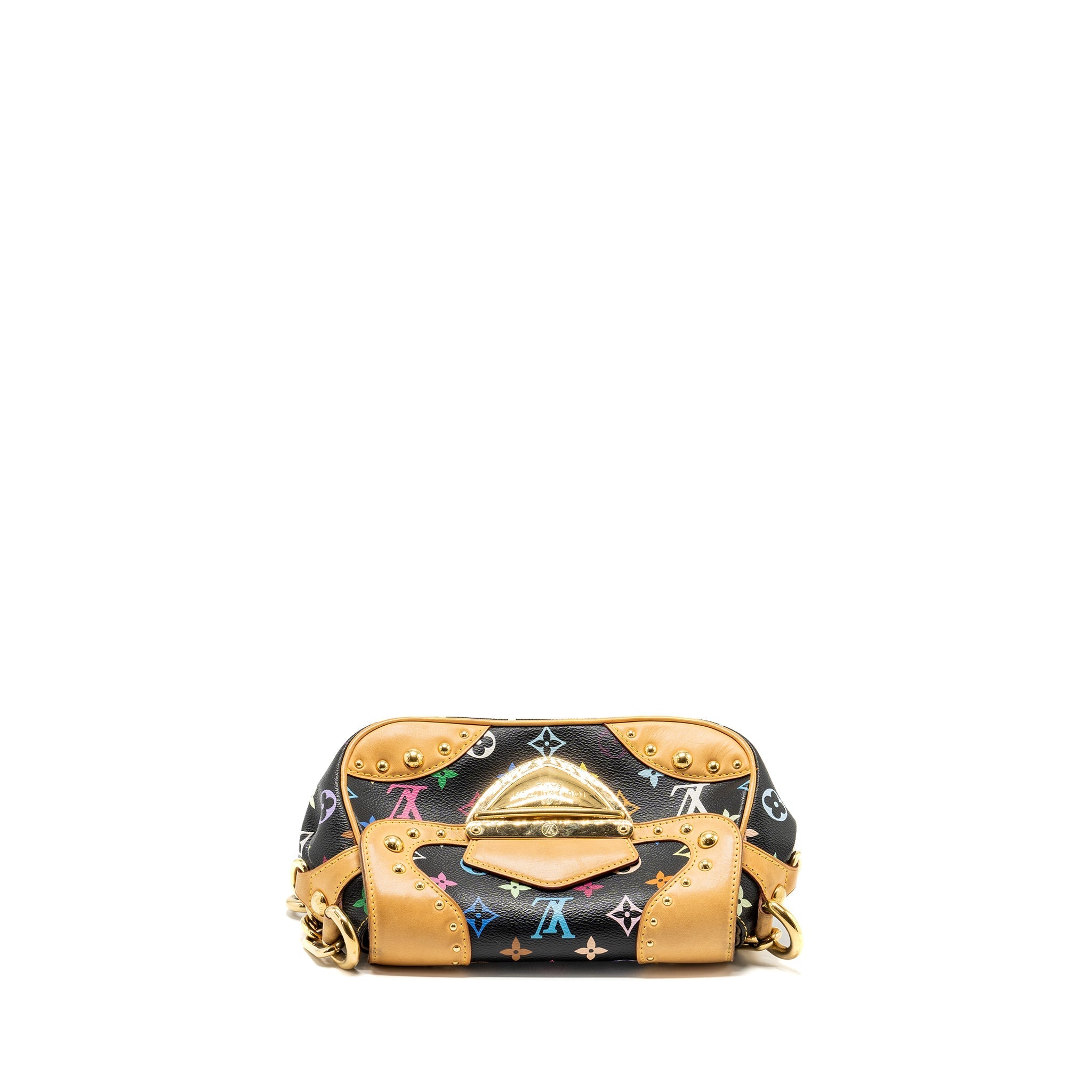 LOUIS VUITTON VINTAGE SHOULDER BAG BLACK/MULTICOLOUR MONOGRAM CANVAS GHW