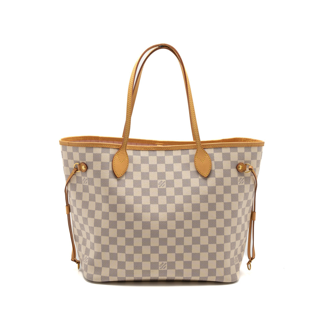 LOUIS VUITTON NEVERFULL MM DAMIER AZUR CANVAS GHW