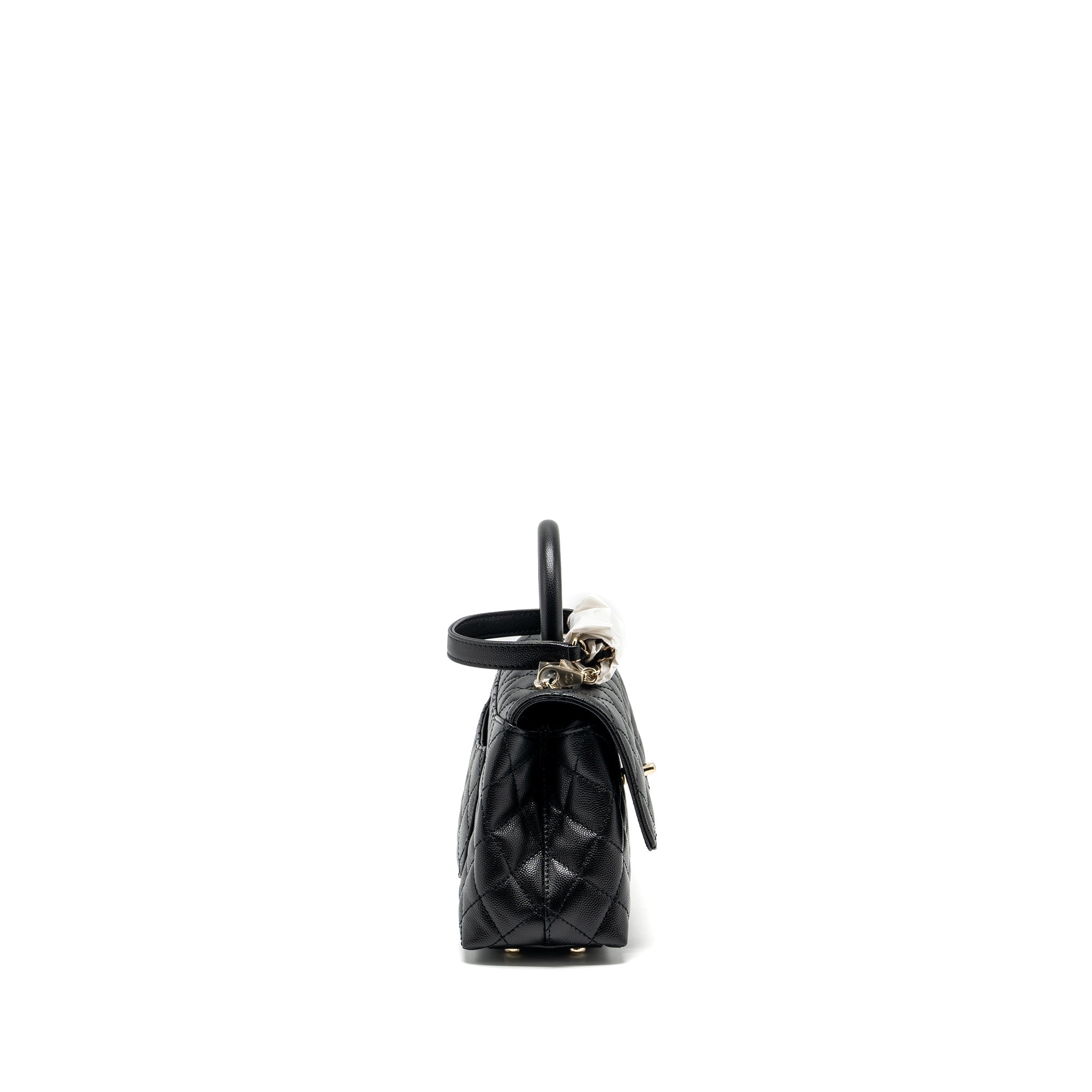CHANEL SMALL COCO HANDLE CAVIAR BLACK LGHW (MICROCHIP)