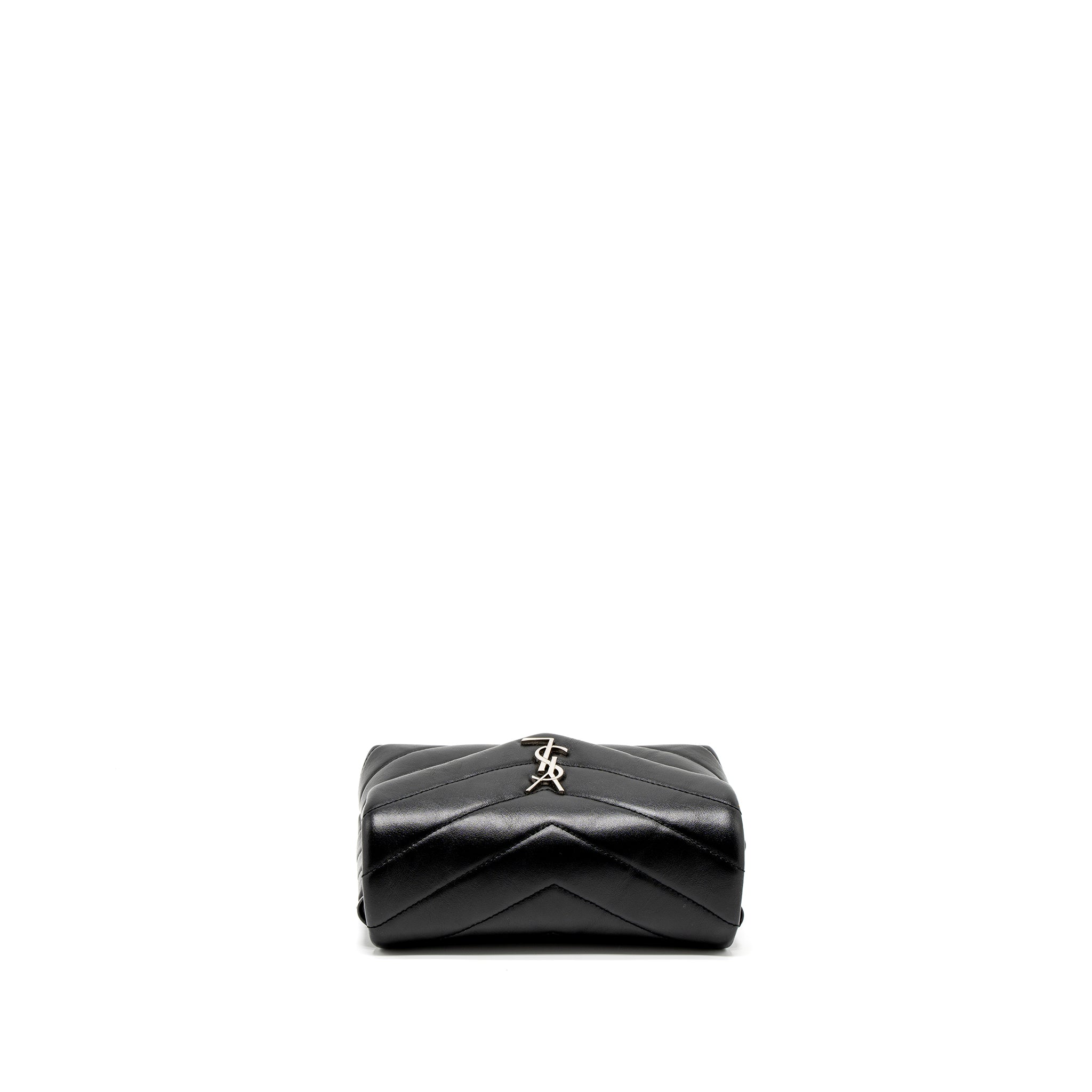 SAINT LAURENT LOULOU TOY STRAP BAG CALFSKIN BLACK SHW