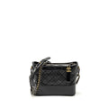 CHANEL NEW MEDIUM GABRIELLE HOBO BAG CALFSKIN BLACK MULTICOLOUR HARDWARE (MICROCHIP)