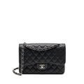 CHANEL JUMBO CLASSIC DOUBLE FLAP BAG CAVIAR BLACK SHW