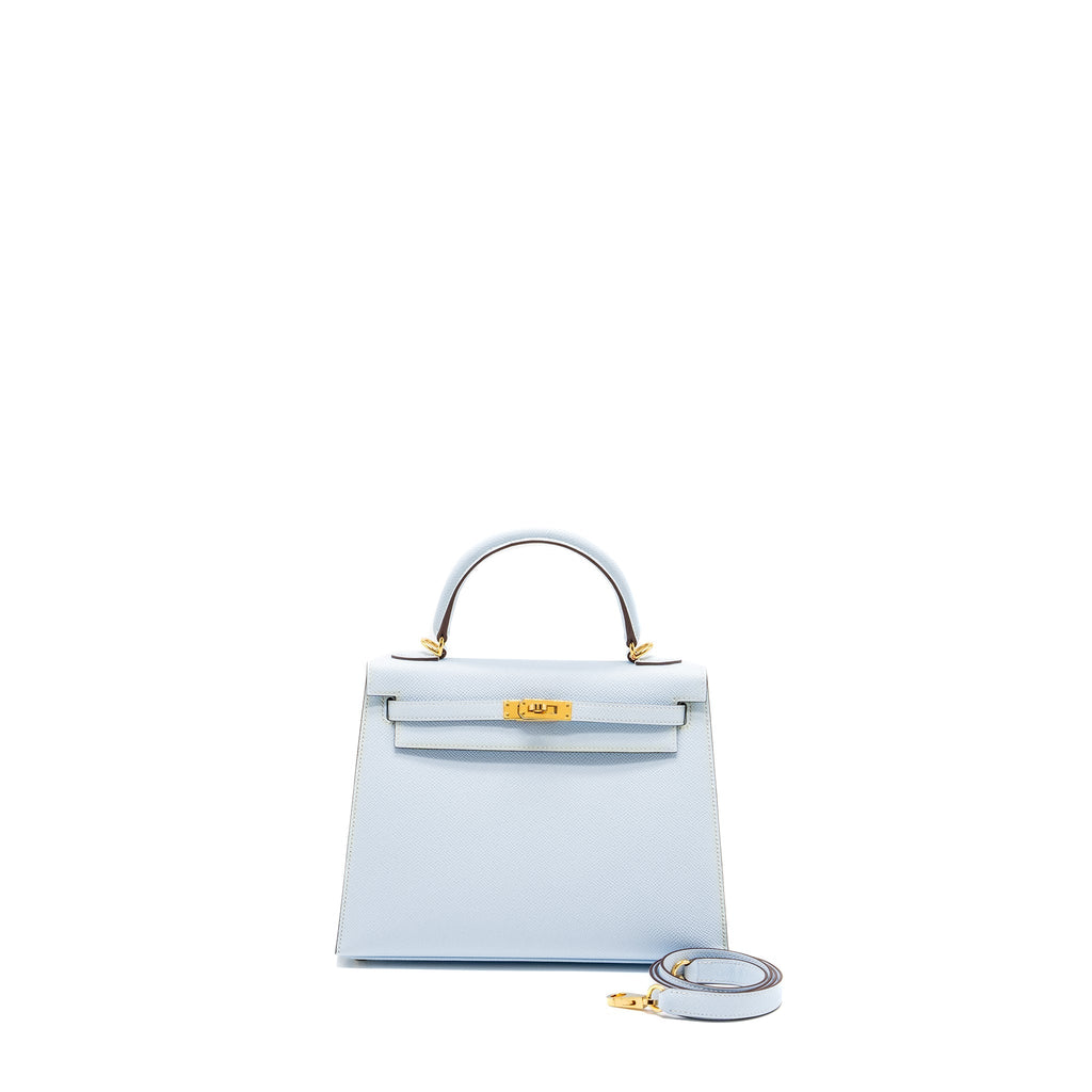 HERMES KELLY 25 EPSOM BLUE BRUME GHW
