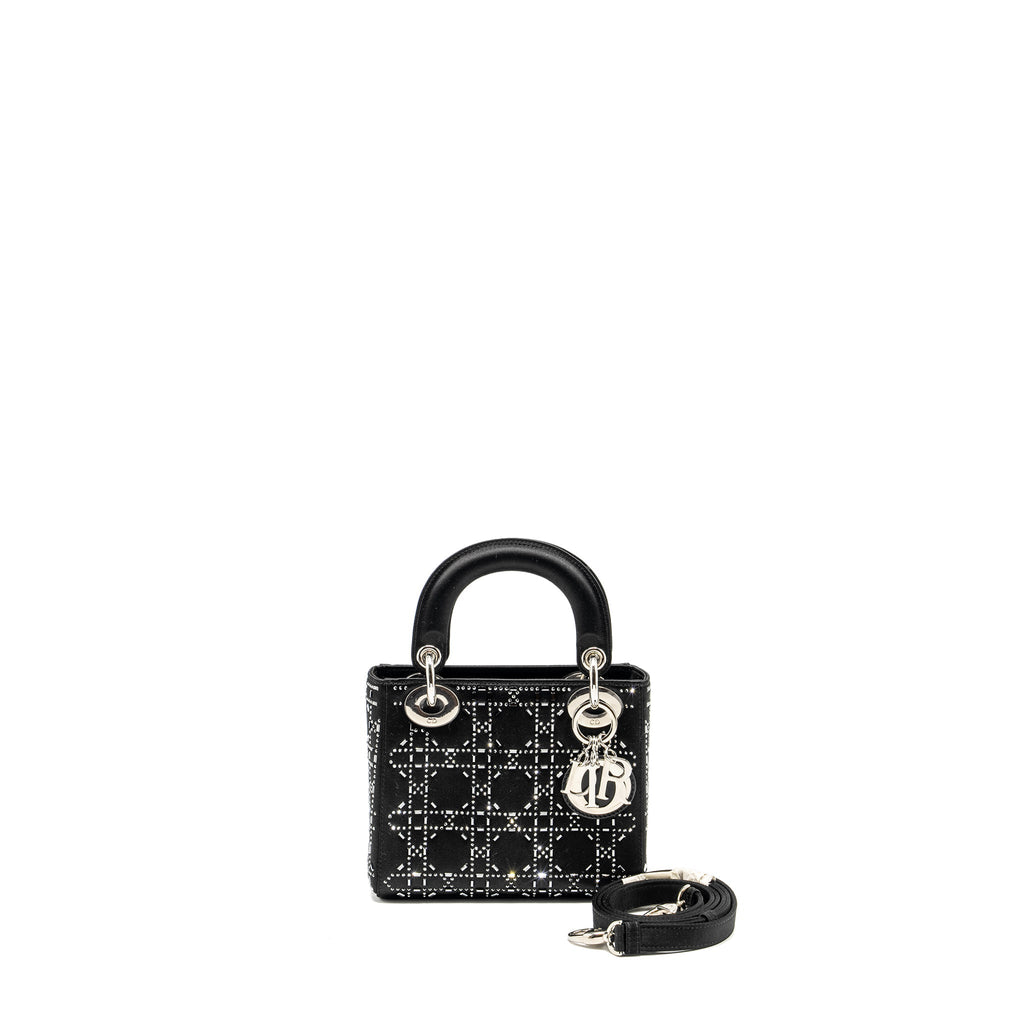 DIOR MINI LADY DIOR STAIN CRYSTAL BLACK SHW